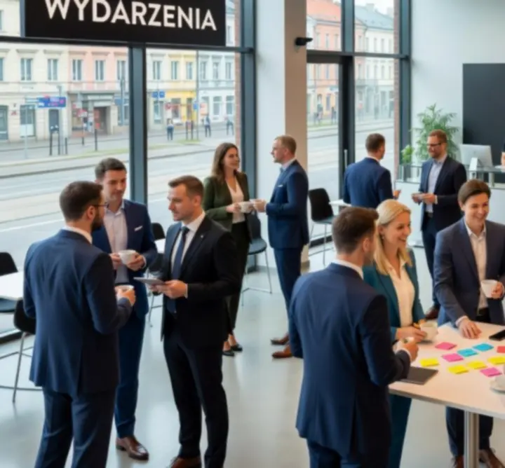 Nowoczesne wydarzenie firmowe z uczestnikami podczas integracji