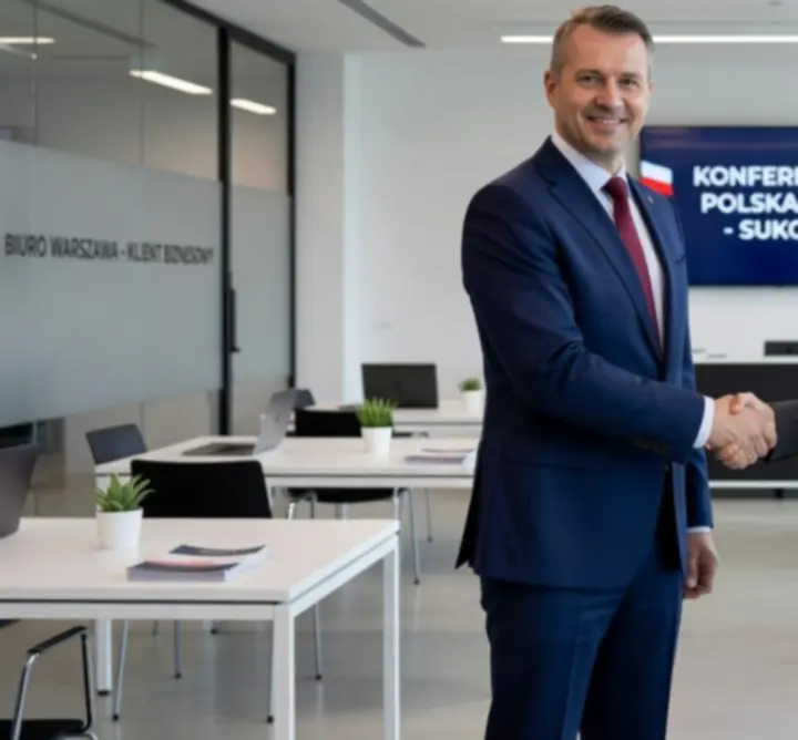 Zespół biznesowy omawiający udane wydarzenie korporacyjne